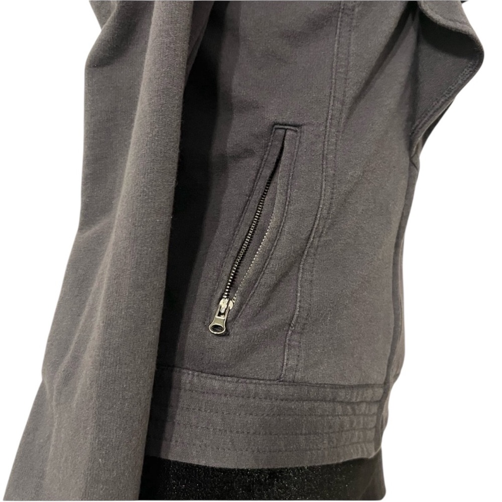 KUT from the Kloth Gray Ruffle Full Zip Cotton blend Jacket S - Picture 3 of 7